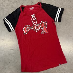 Vintage Y2K Arizona Diamondbacks New Era MLB Baseball Lace Up Top Graphic Tee M